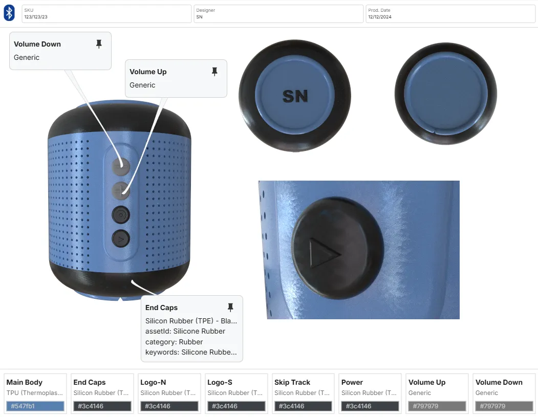 Live tech pack with multiple views and colorways